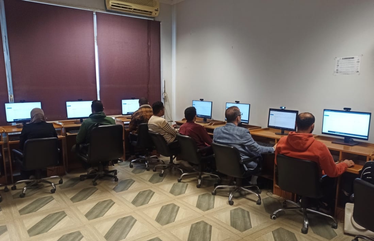 اختبار دورة التحول الرقمي جروب G230 منح بوحدة التدريب بجامعة بنها