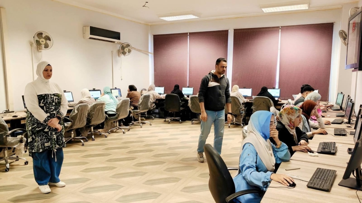 اختبار دورة التحول الرقمي G245 بوحدة التدريب علي تكنولوجيا المعلومات  بجامعة بنها